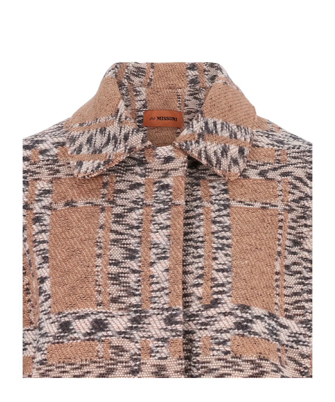 Missoni Wool Blend Coat In Nude