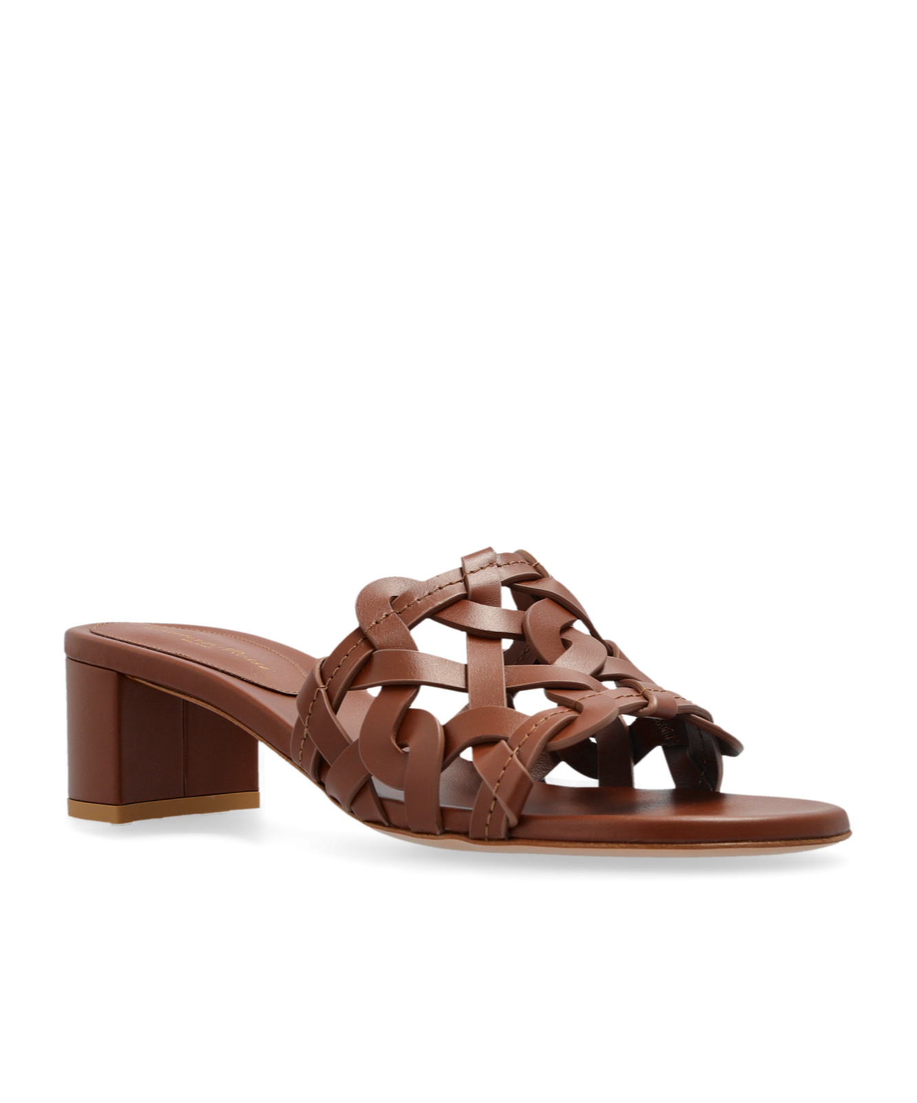 Gianvito Rossi Amalfi Cognac Brown Heel Sandals In Brown