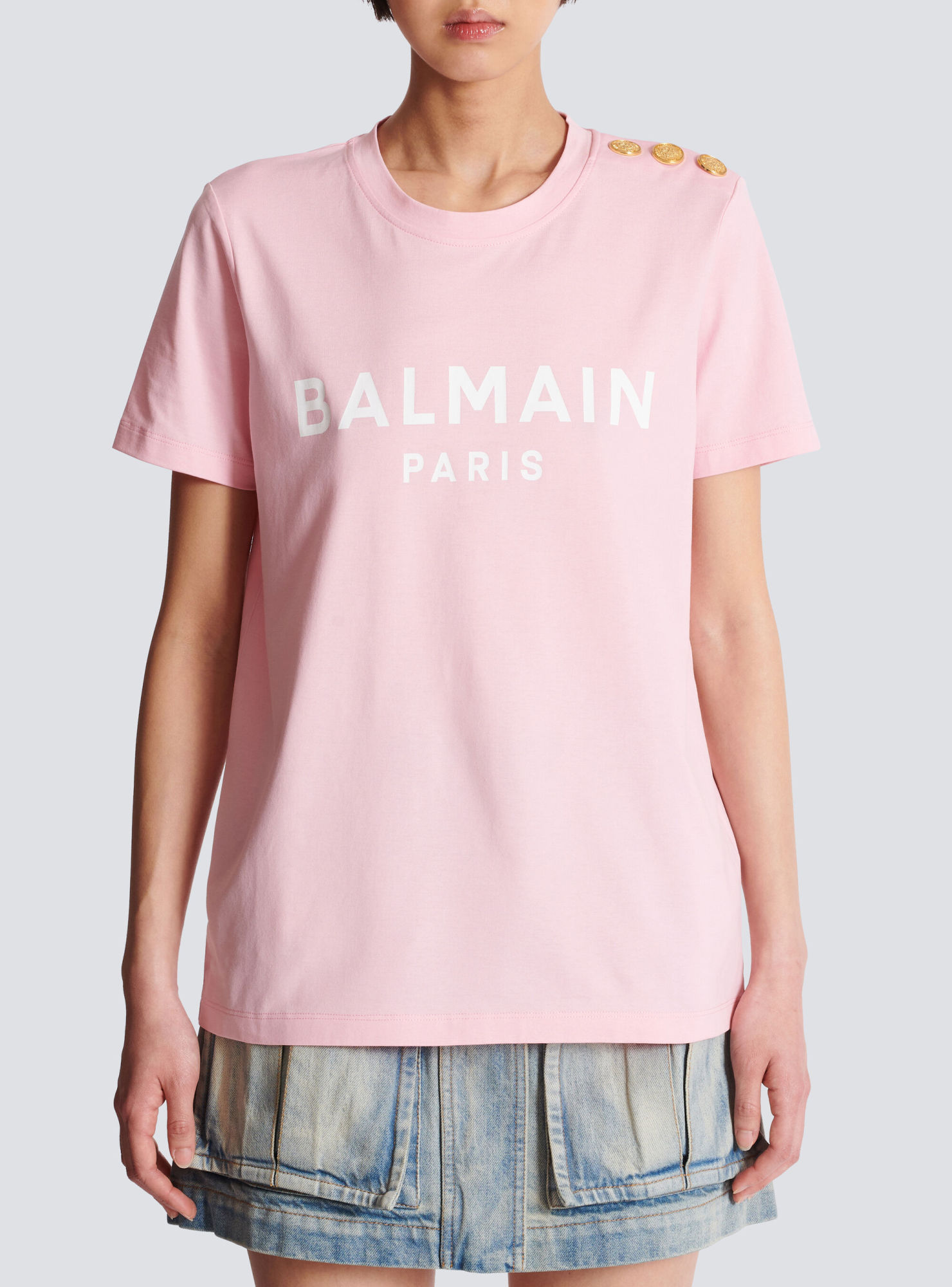 Shop Balmain T-shirt With Paris Print