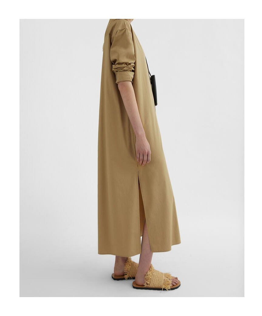 Jil Sander Cotton Shirt Dress In Green