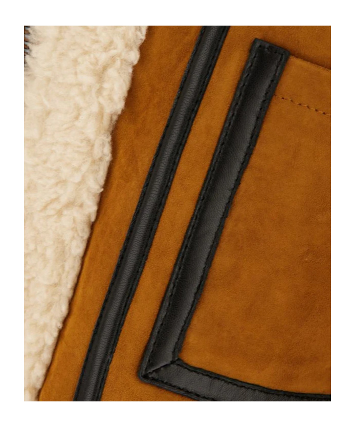 Iceberg Zippered Stripe Leather Jacket In Brown