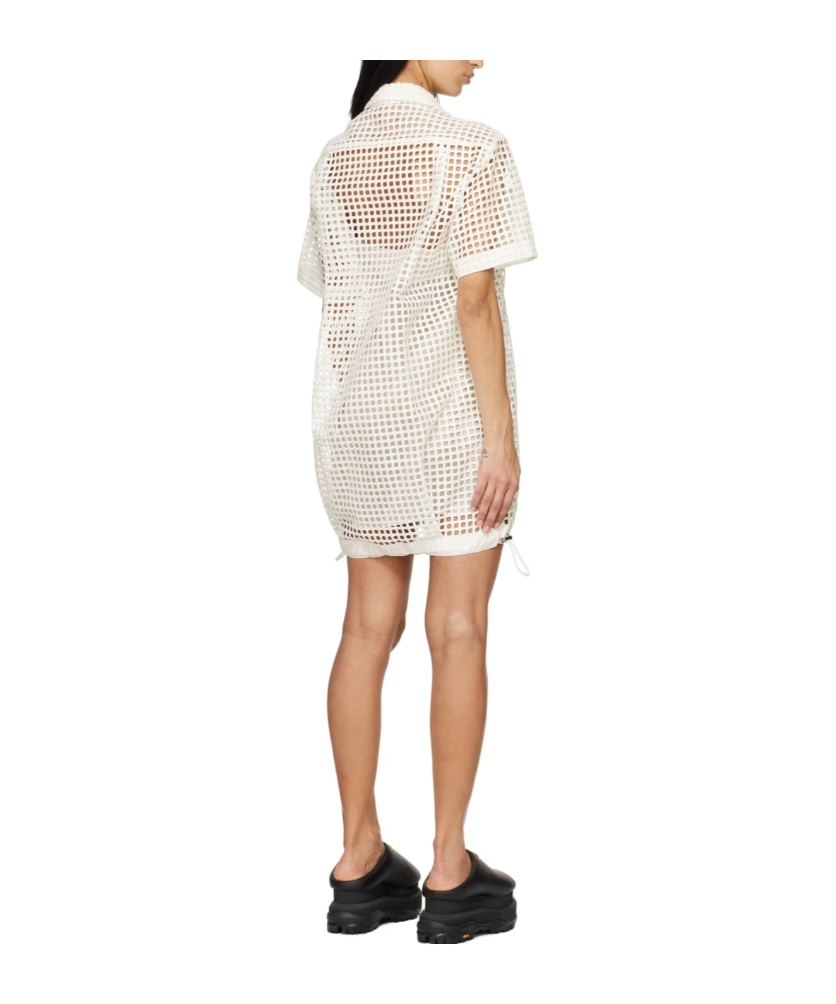 Sacai Lace Mini Dress In White