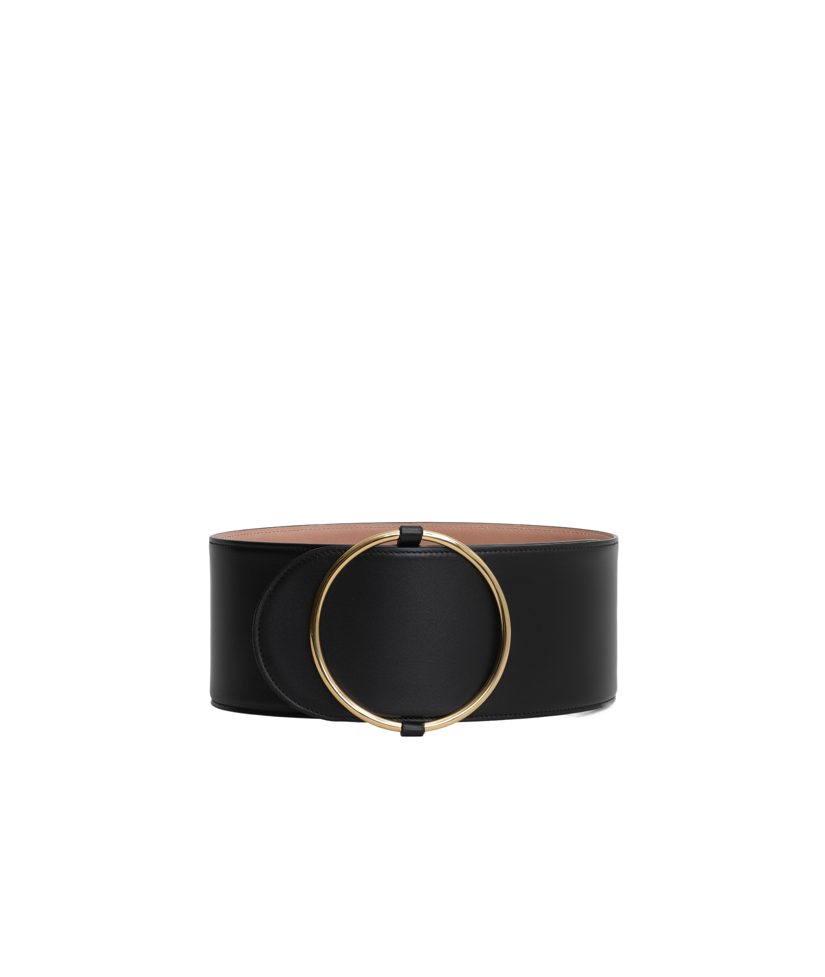 Shop Alaïa Leather Ring Belt In Black