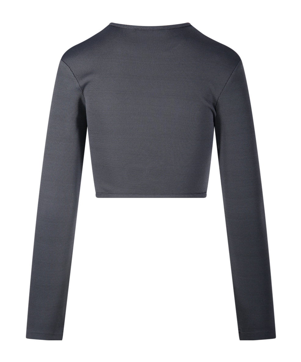 Christopher Esber Crop Top Trio Stone In Black