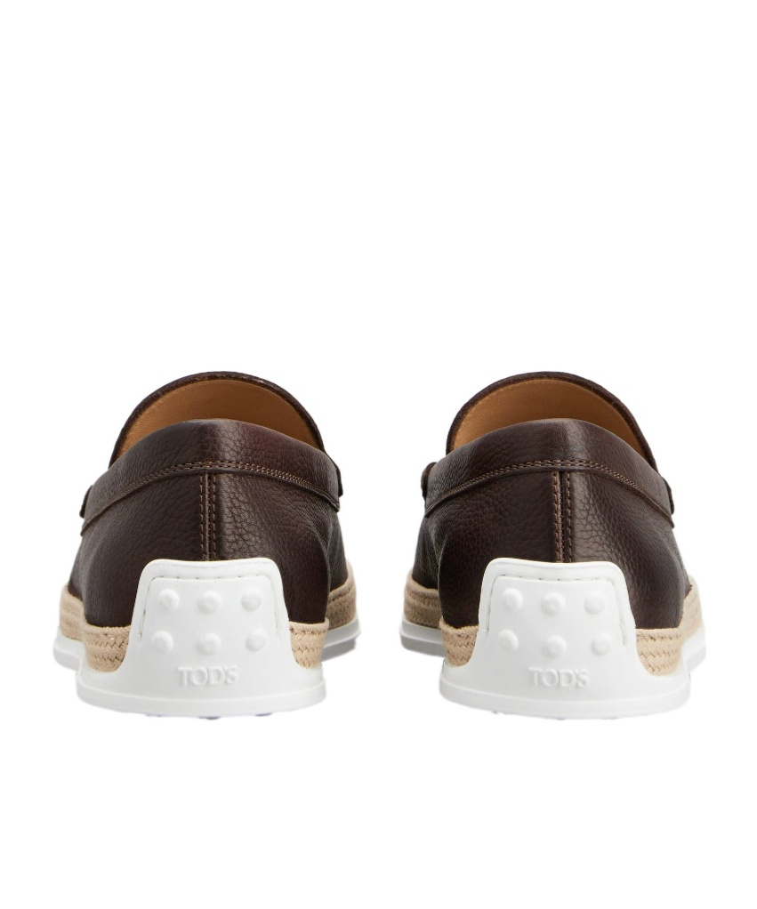 Tod's Almond-toe Leather Loafers In Black