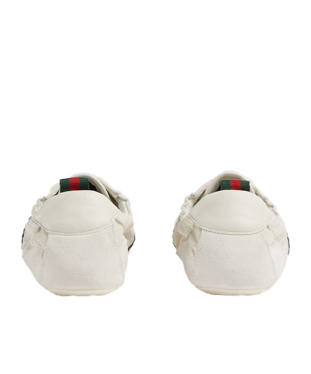 Gucci Cream Calf Leather Bos Taurus Low Top Sneakers In Neutral