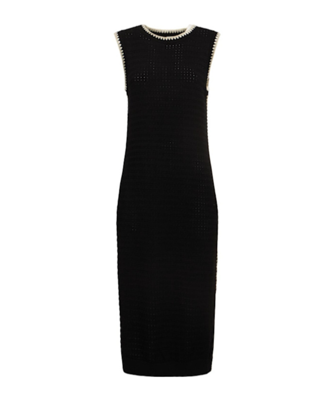 Varley Dwight Tank Open-knit Midi Dress