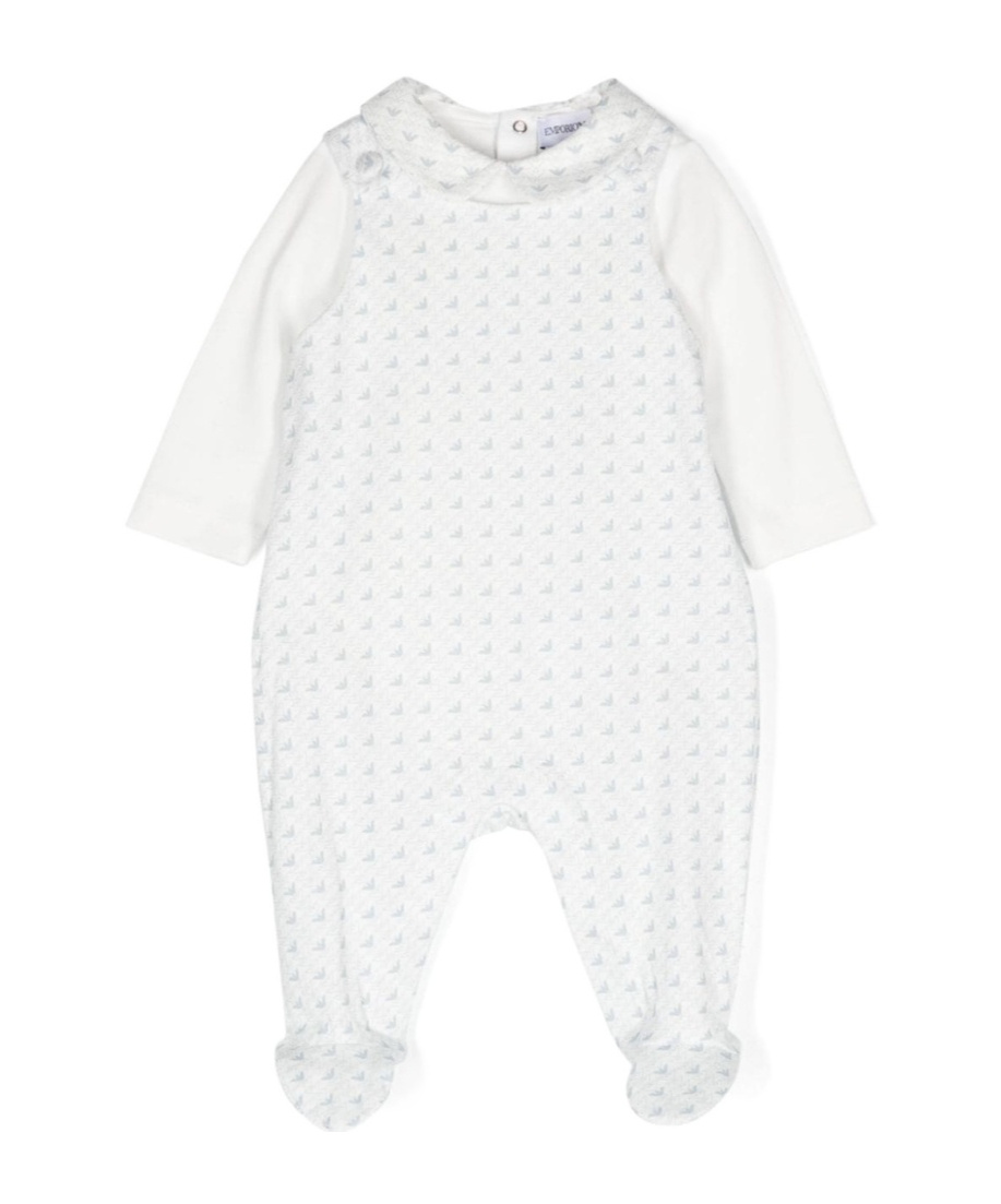 Emporio Armani Logo-print Babygrow Set In White