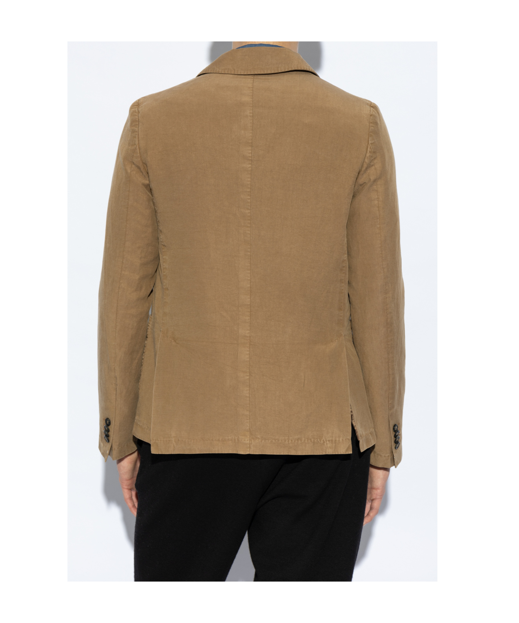 Shop Officine Generale Single-breasted Blazer In Brown