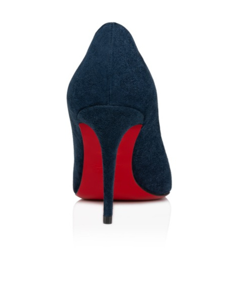 Christian Louboutin Kate Suede Red Sole Classic Pumps In Black