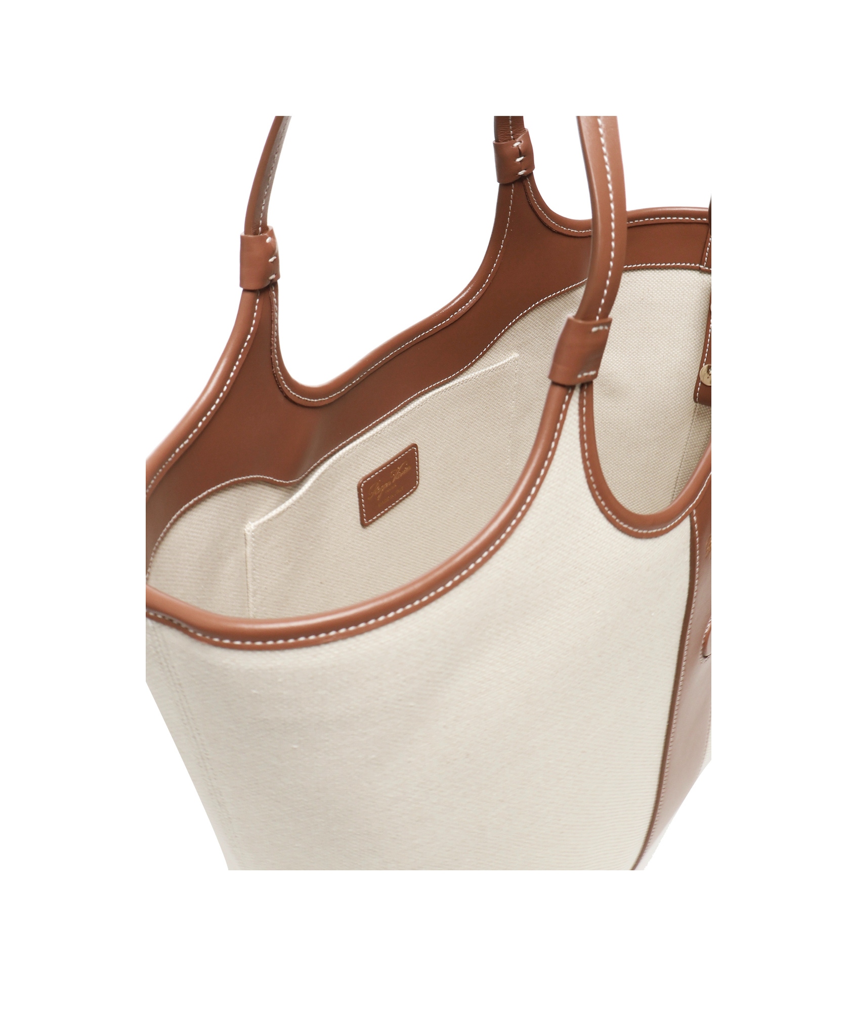 Roger Vivier Buckle Detailed Shopping Bag In White