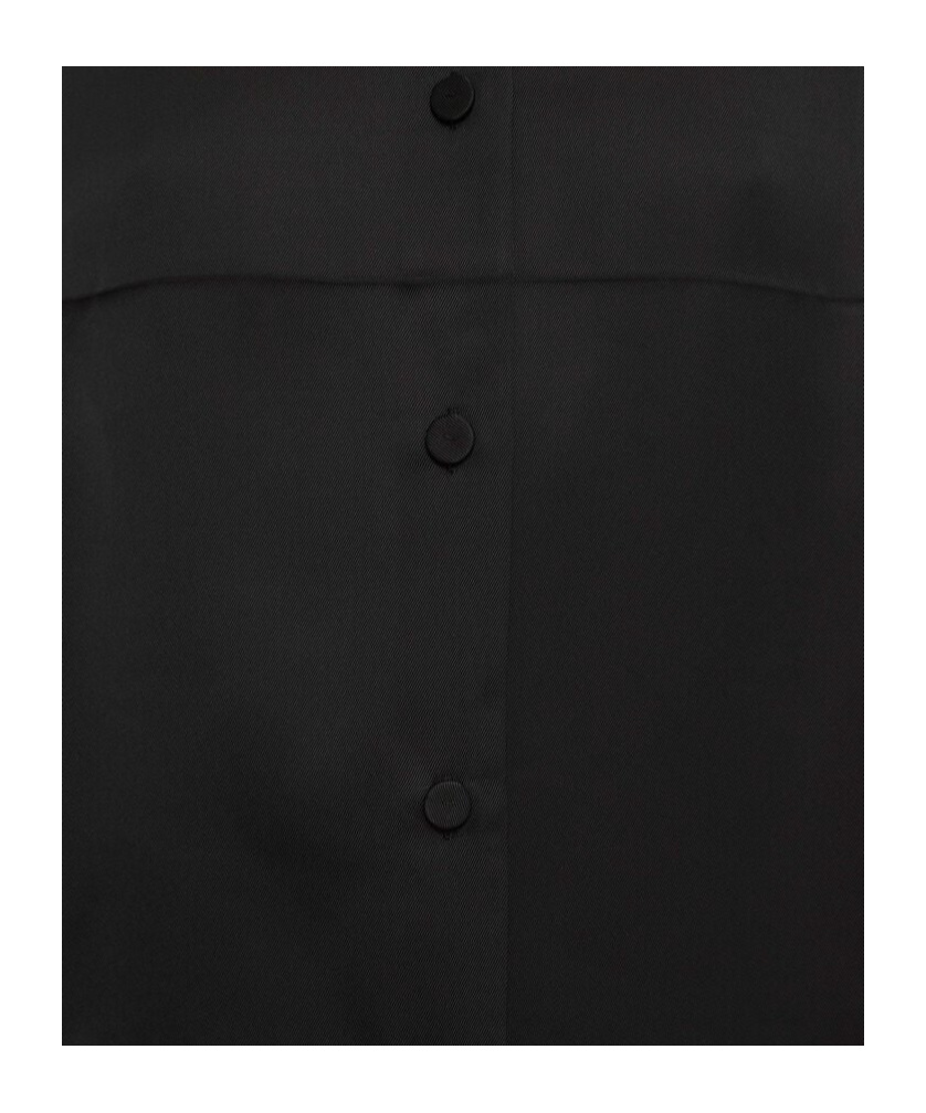 Jil Sander Pointed-collar Twill Shirt In Black