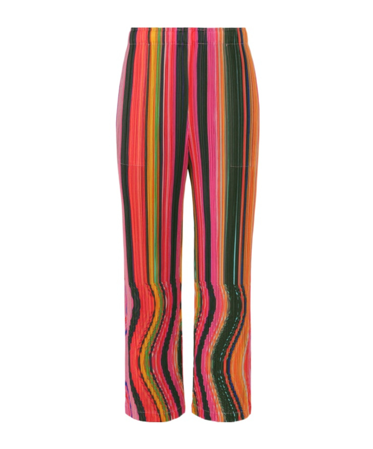 Issey Miyake Pleated Casual Pants In Red
