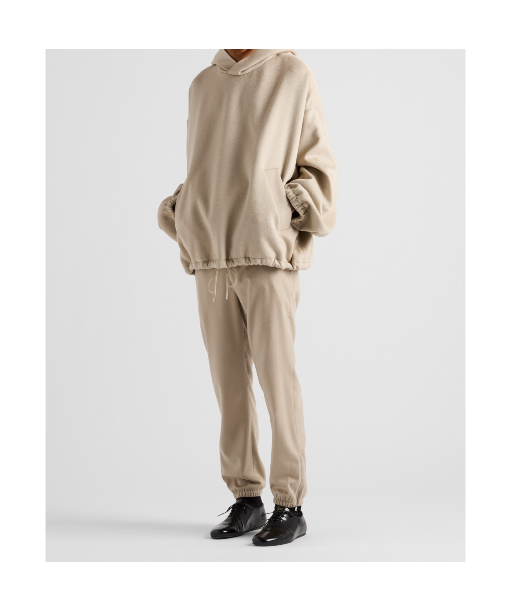 Shop Prada Cashmere Pants In Nude