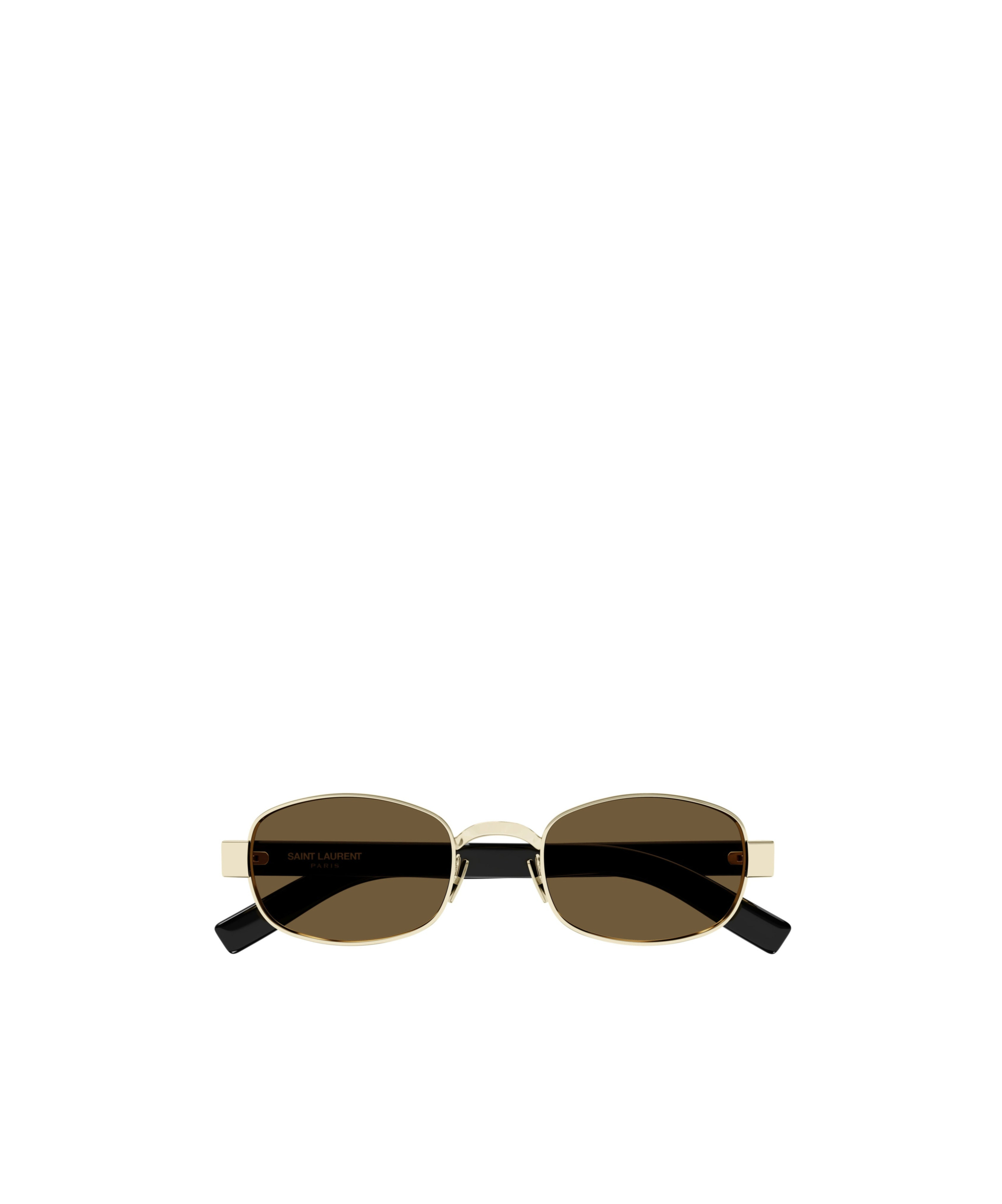 Saint Laurent Sl 706 Linea Sl Logo 001 Gold Black Brown Sunglasses In Green