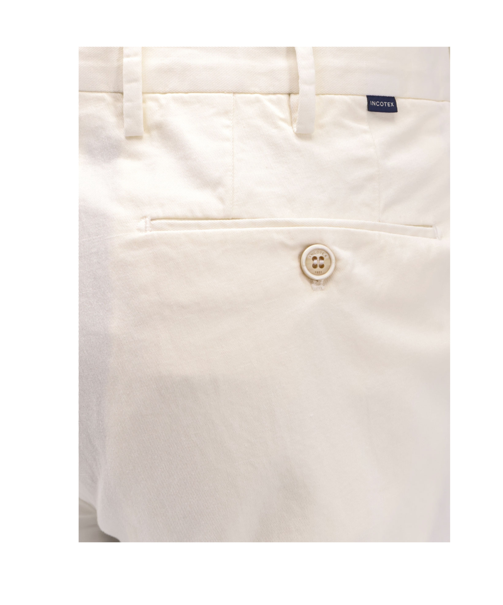 Incotex Belt Loops Slacks In White