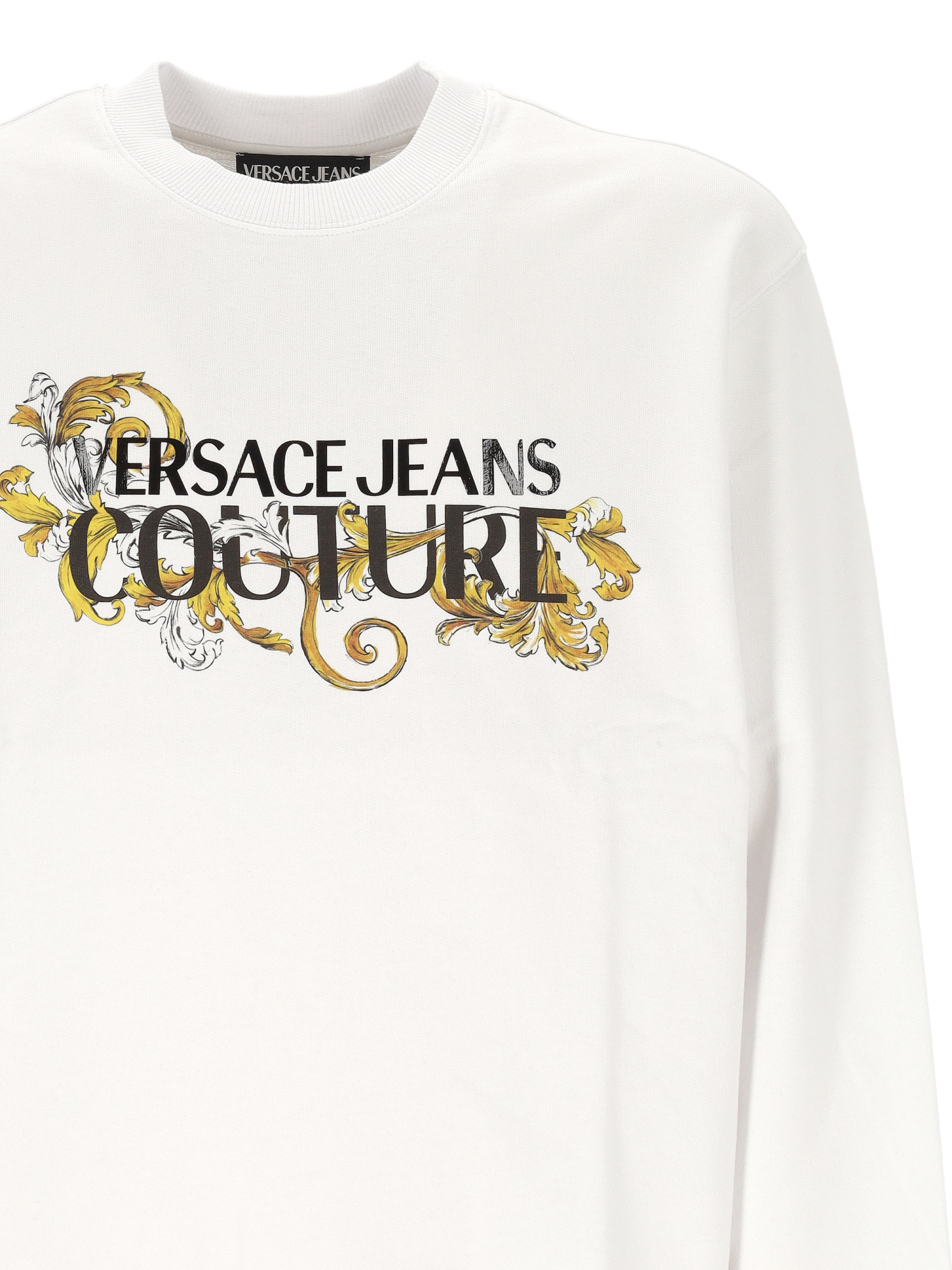 Versace Jeans Long-sleeved Sweater In White
