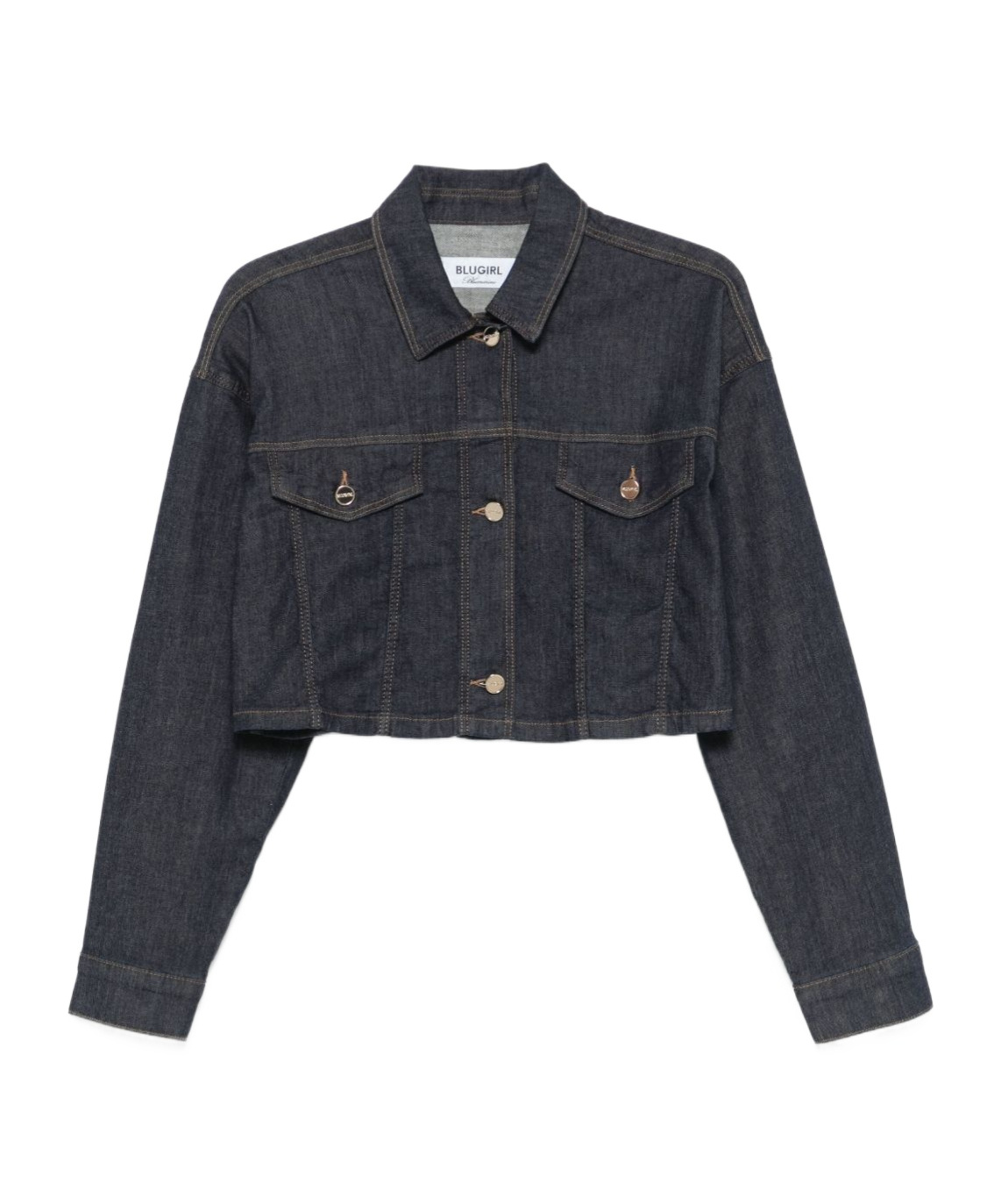 Shop Blugirl Denim Jacket In Black
