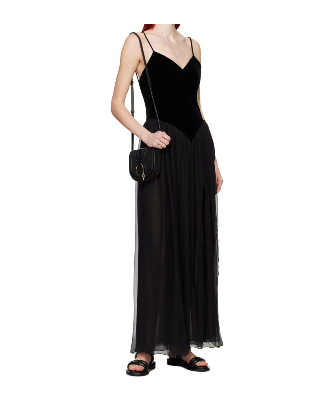 See By Chloé Black Suzan Flat Sandals In Black
