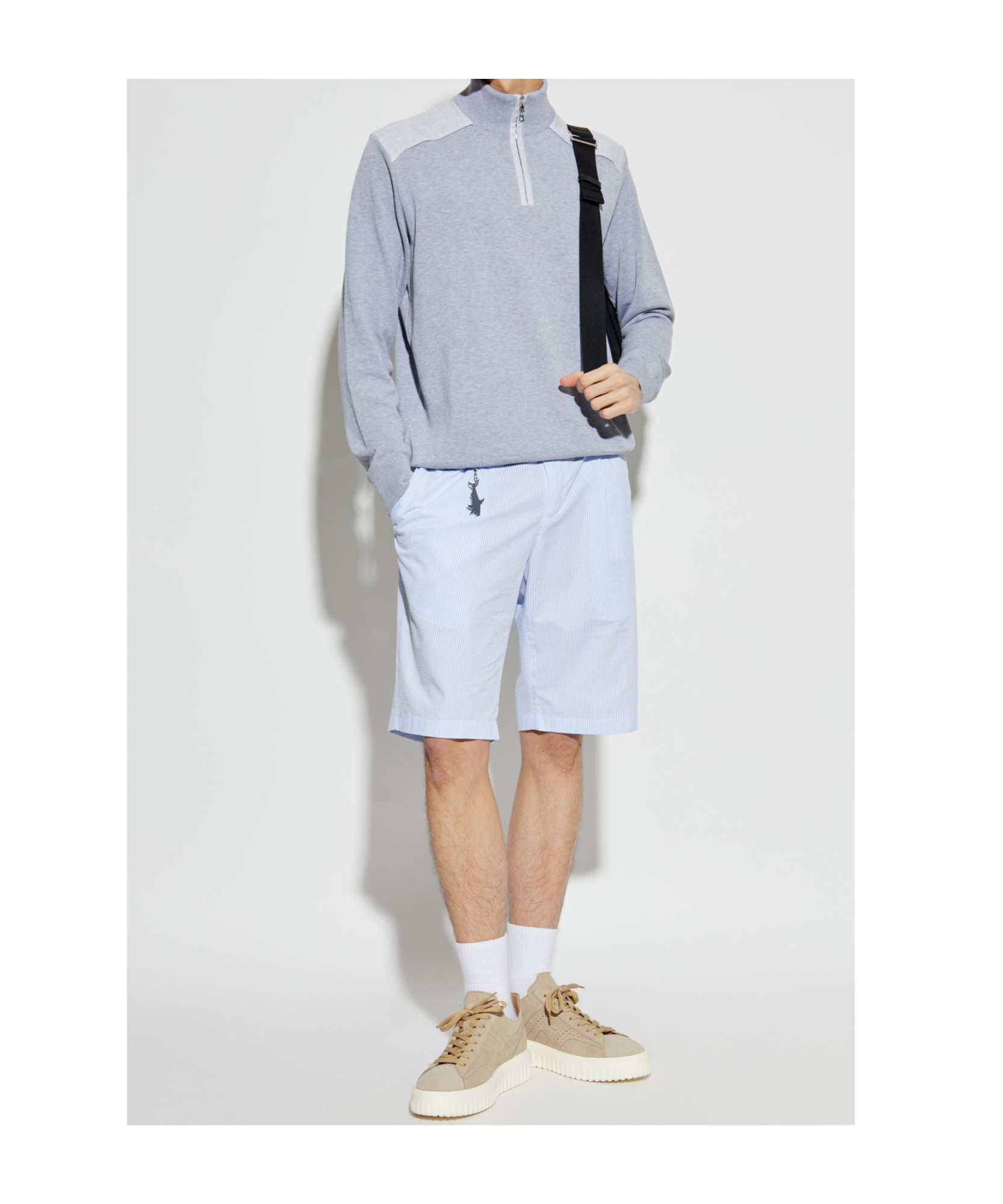 Shop Paul & Shark Panel-detail Jumper In Blue