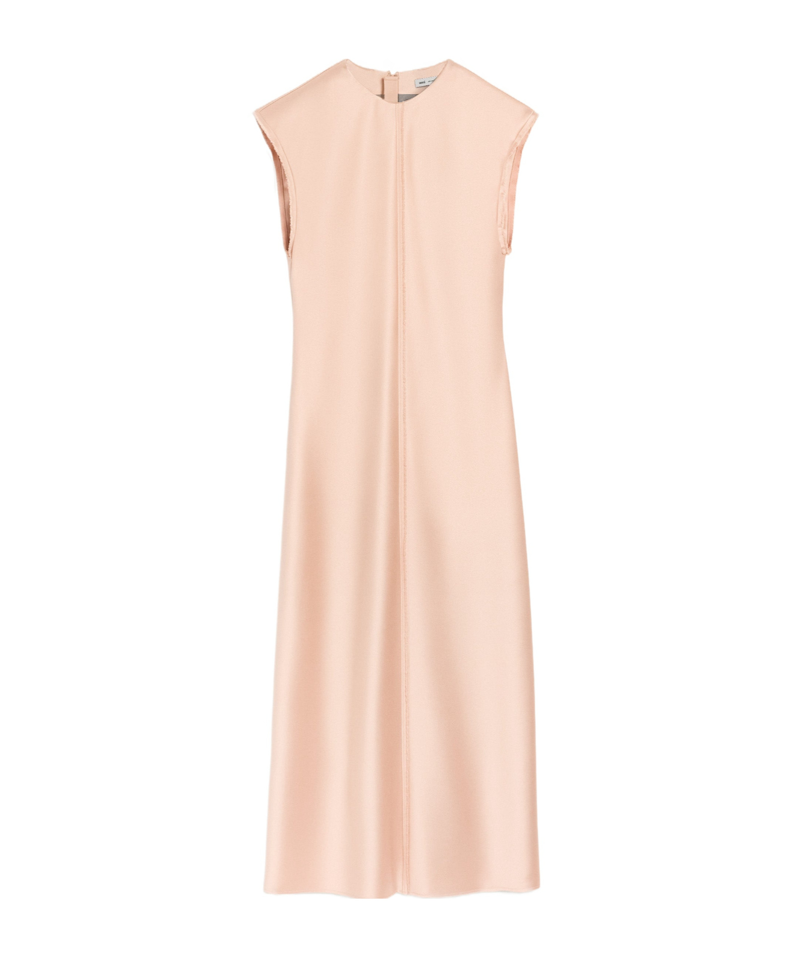 Ami Alexandre Mattiussi Sleeveless Knee Length Dress With Seam Design In Neutral