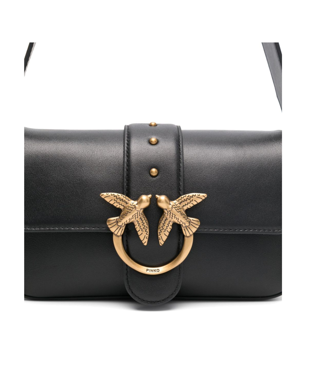 Shop Pinko Flip Shoulder Bag In Black