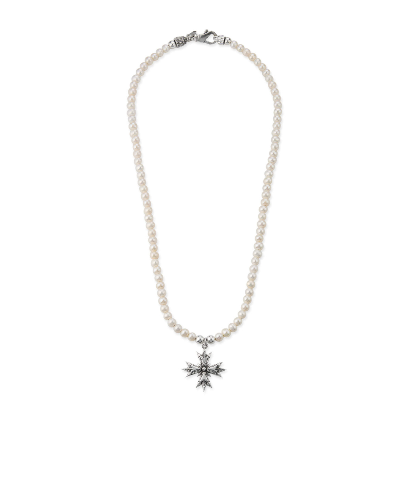 Emanuele Bicocchi Eb Crest Pearl Necklace In White