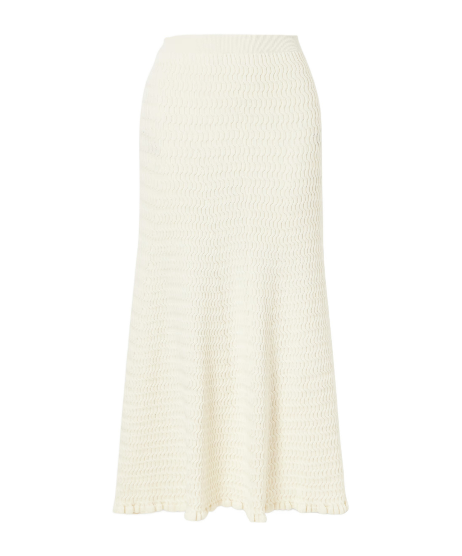 Proenza Schouler Cable-knit Cotton-blend Midi Skirt In White