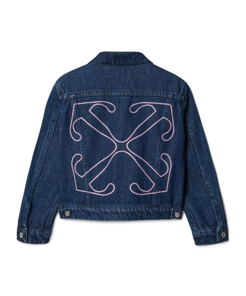 Off-white Blue Bookish Patch Denim Jacket In Blue