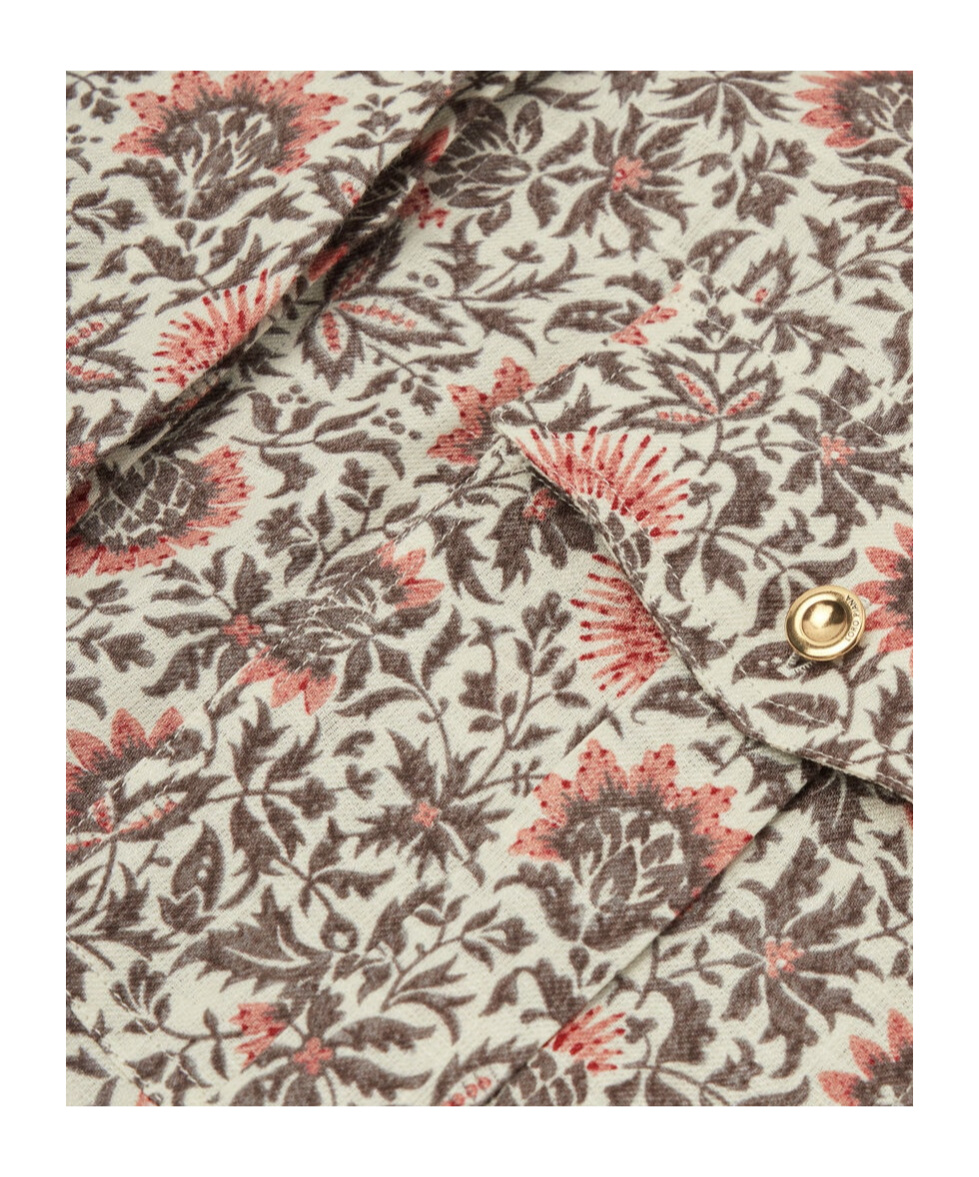 Loro Piana Idris Riserva San Nicolo Twill Belted Mini Shirtdress In Chalk Color/graphite Powder/dahlia Color
