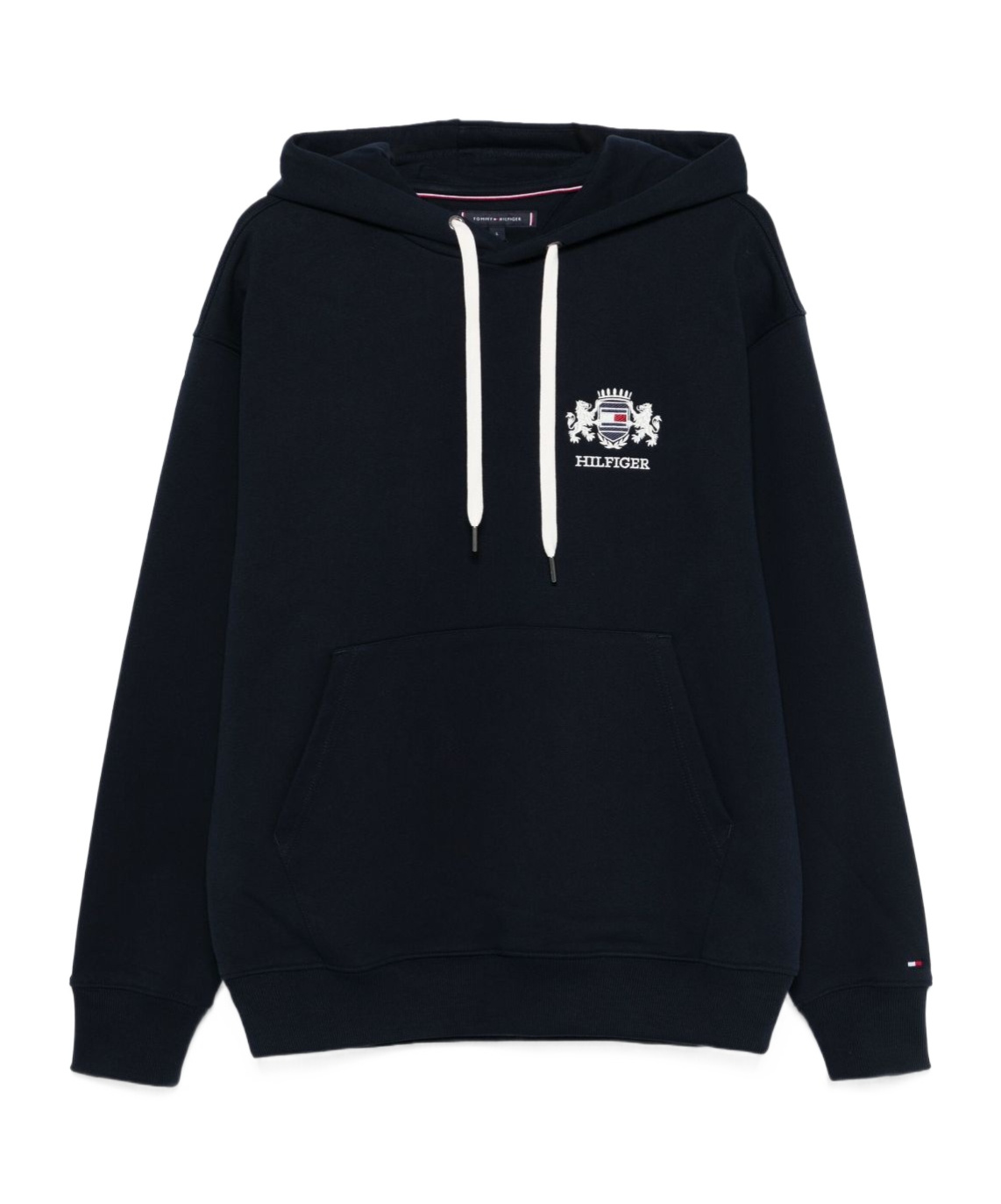 Tommy Hilfiger Hooded Sweatshirt With Drawstring And Pocket In Black