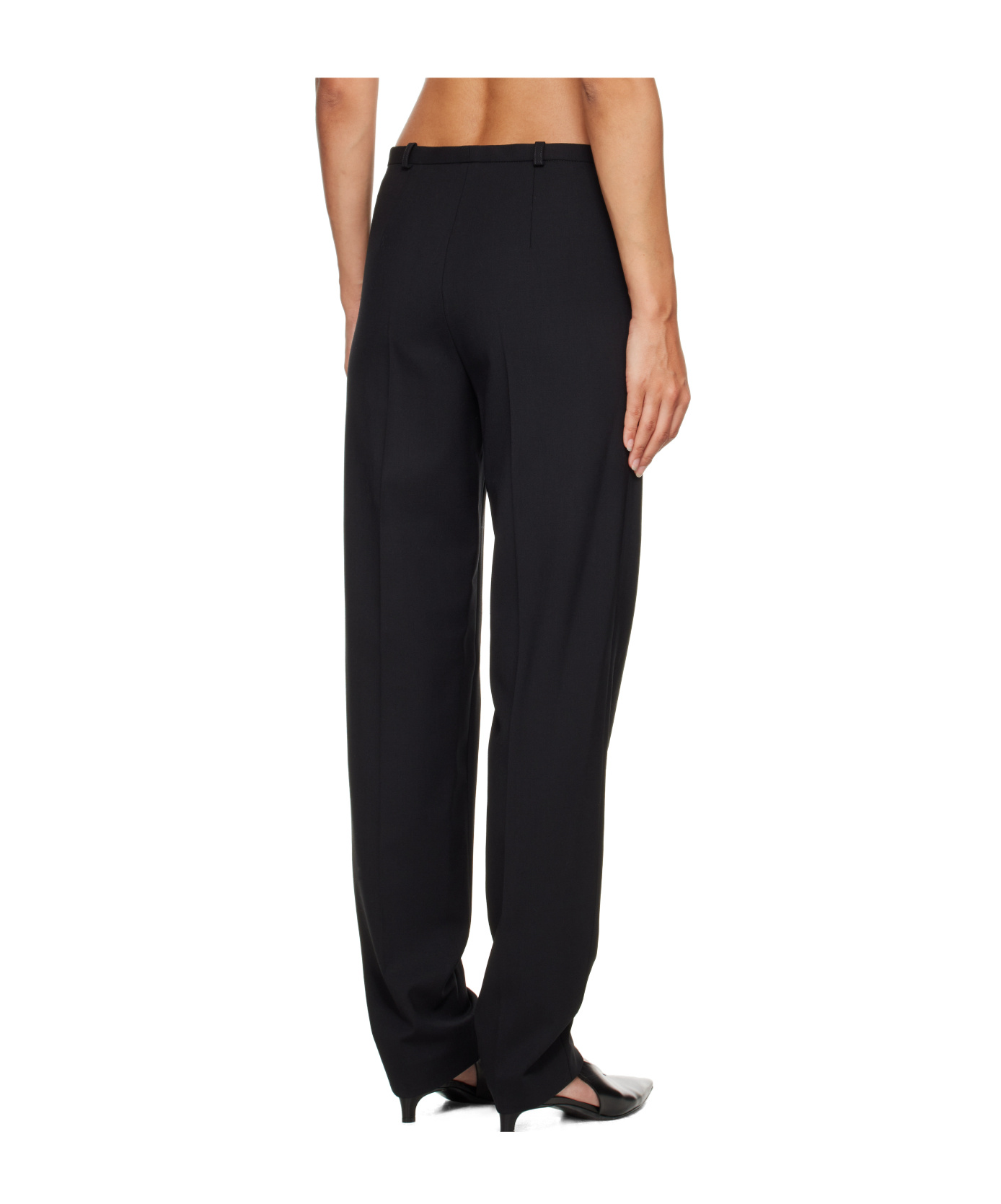 Loulou De Saison Pleat-detail Straight Trousers In Black