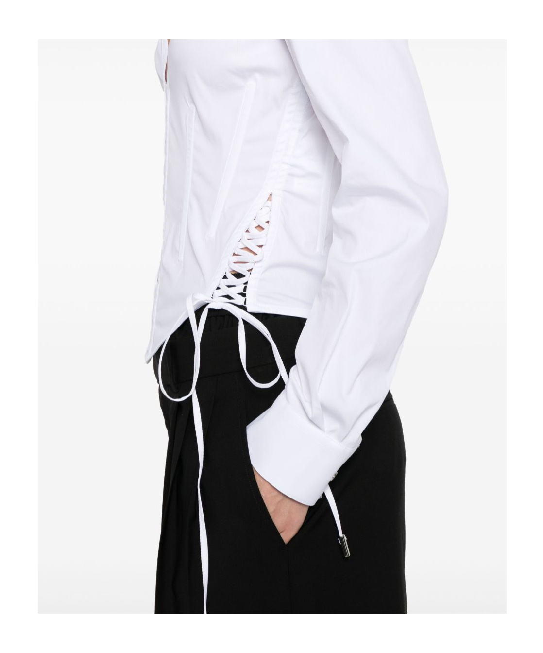 Mugler Tie-dye Detail Shirt In Gray