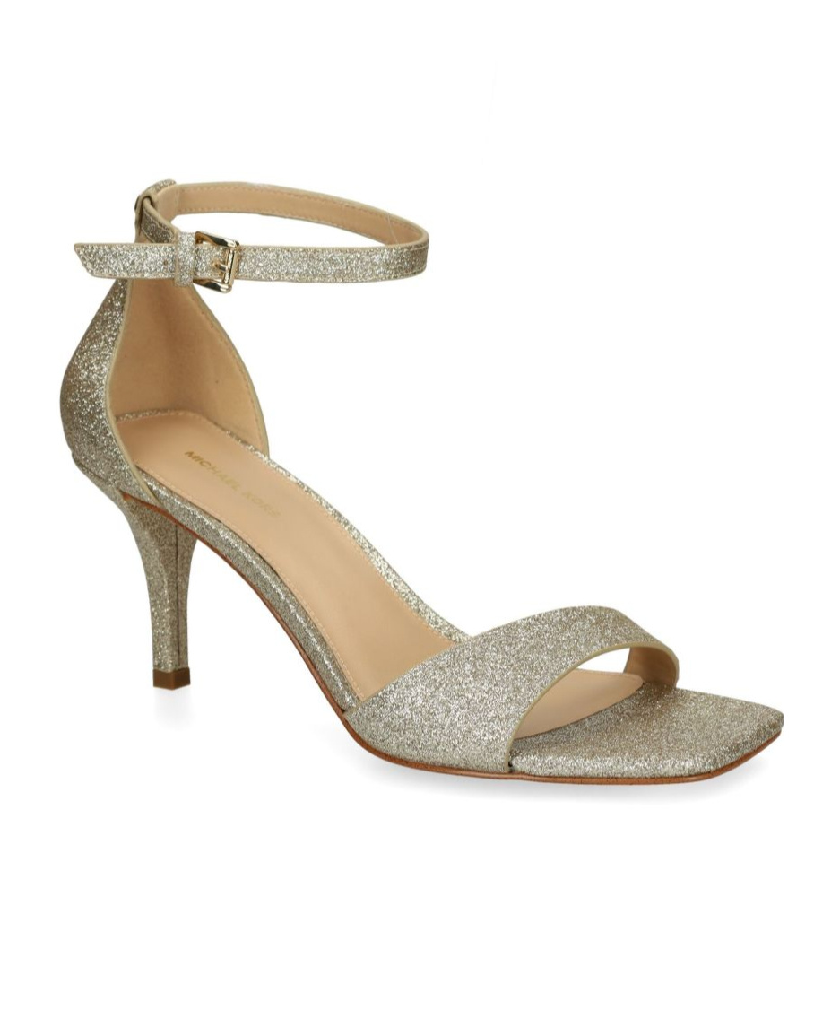 Michael Kors Glitter-embellished Sandals In Neutral