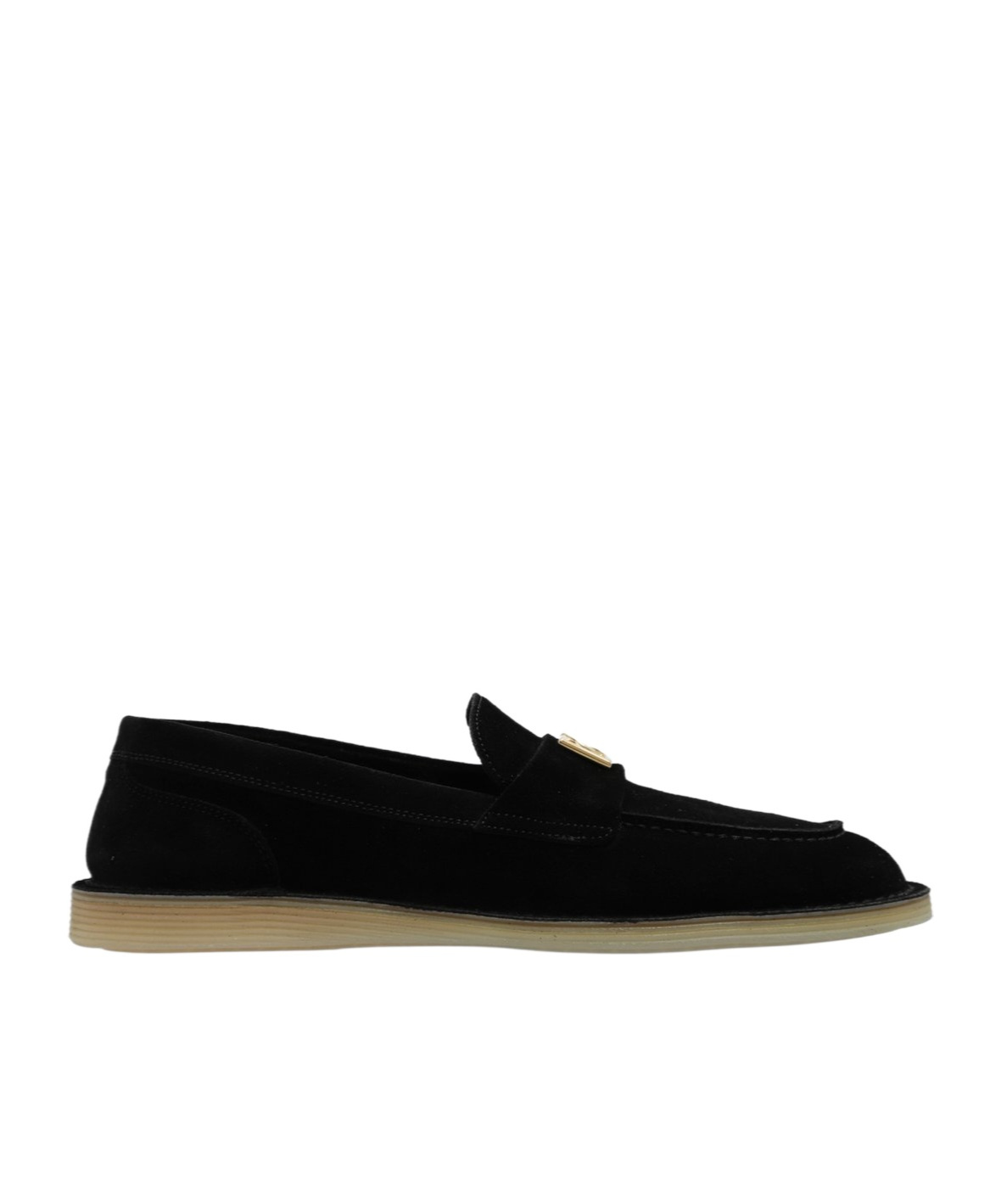 Dolce & Gabbana Logo-lettering Loafers In Black