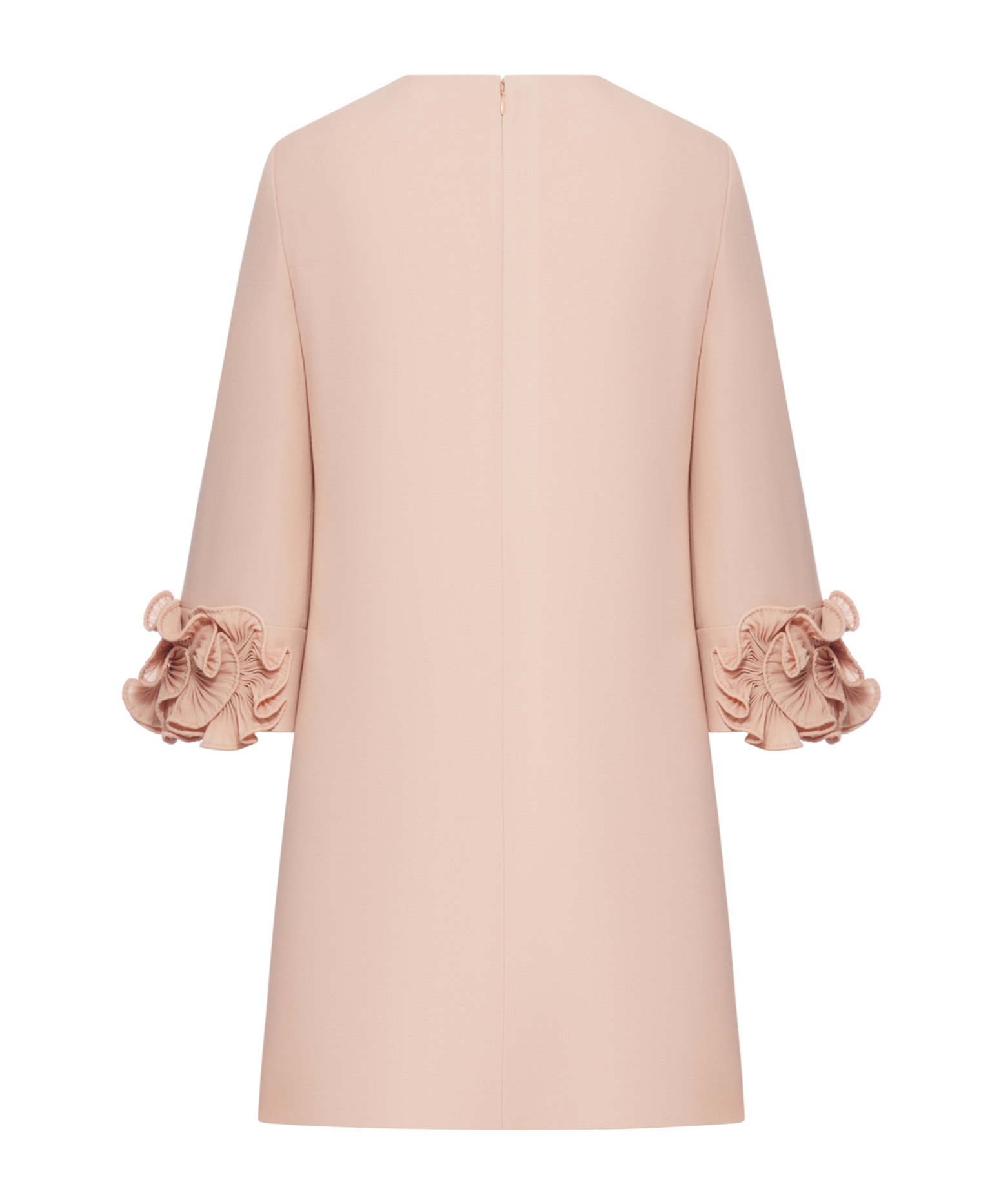 Valentino Crepe Couture Floral Detailed Mini Dress In Pink