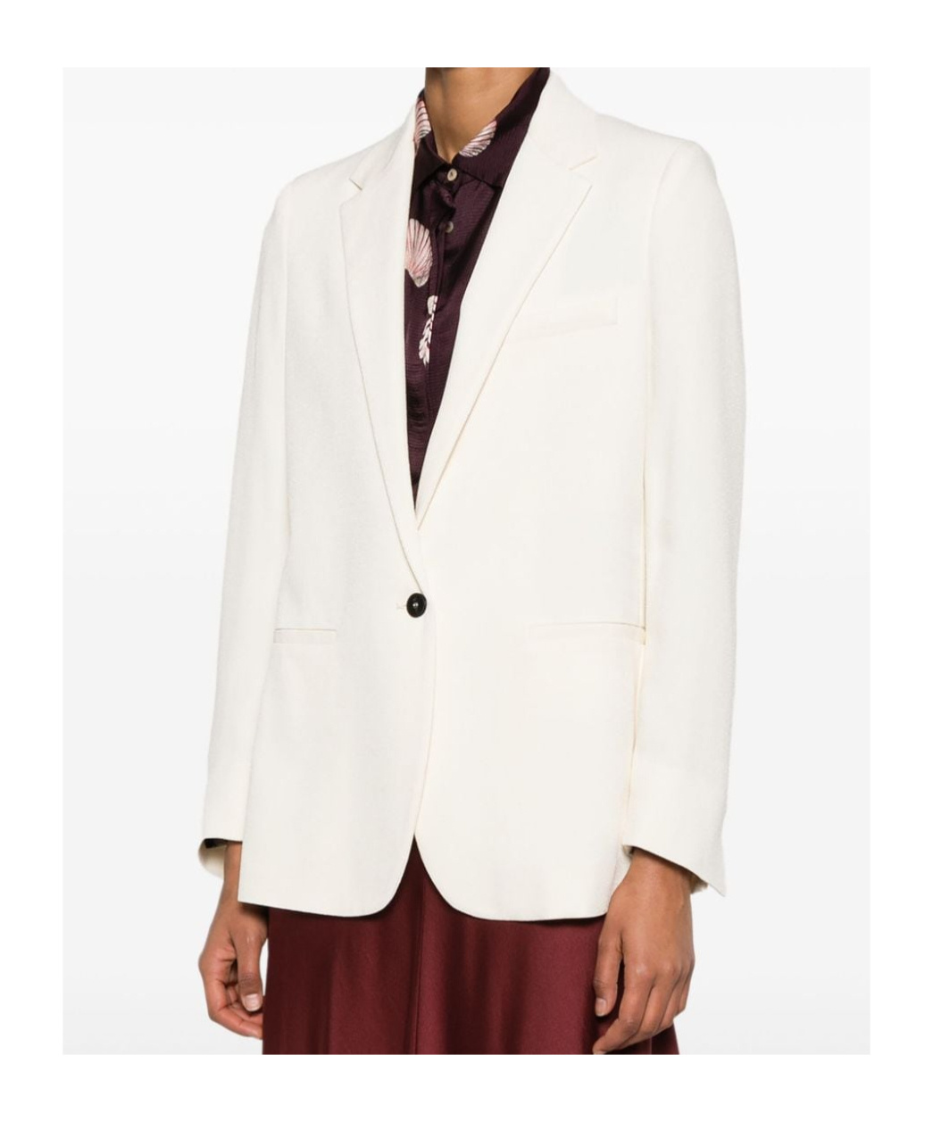 Shop Forte Forte Long-sleeved Suit Coat In White