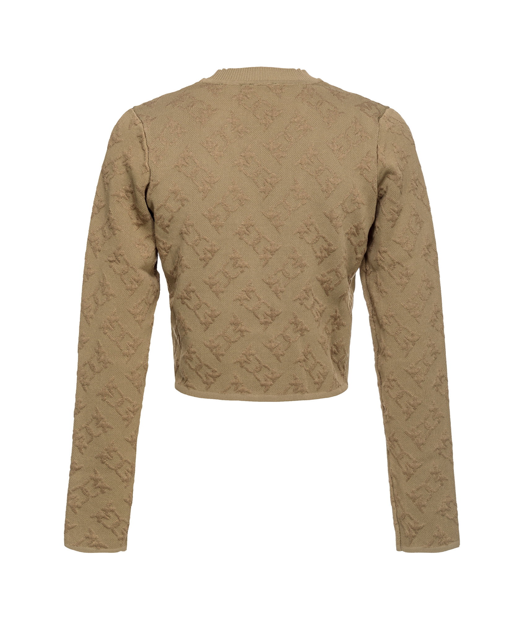 Pinko V-neck Knitted Cardigan In Brown
