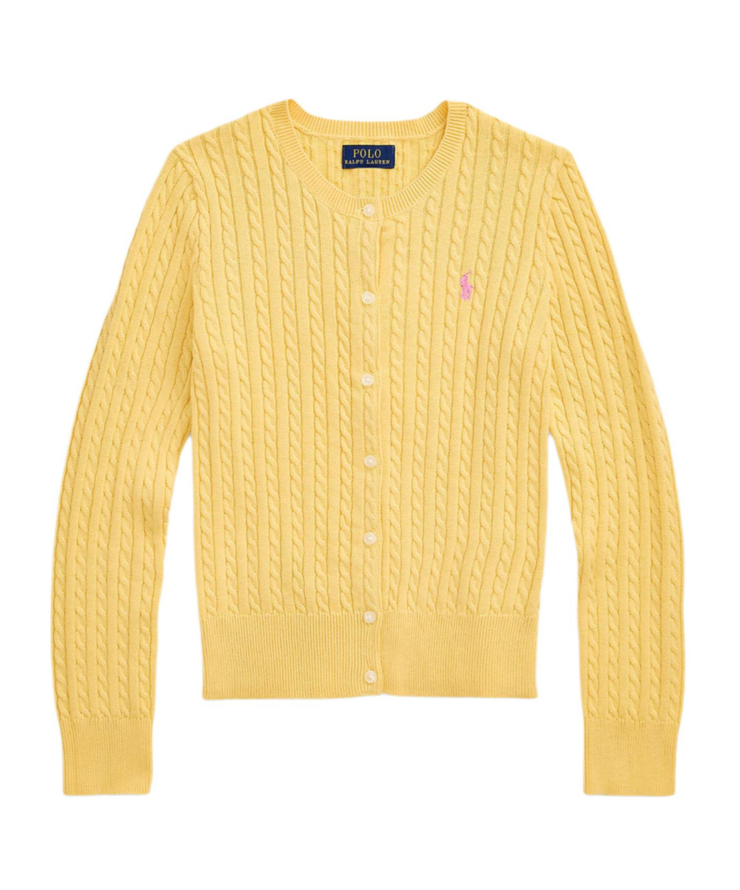 Polo Ralph Lauren Single-breasted Cardigan In Maize Yellow