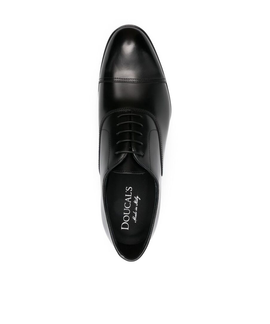 Doucal's Man Lace-up Shoes Black Size 7 Soft Leather In Black