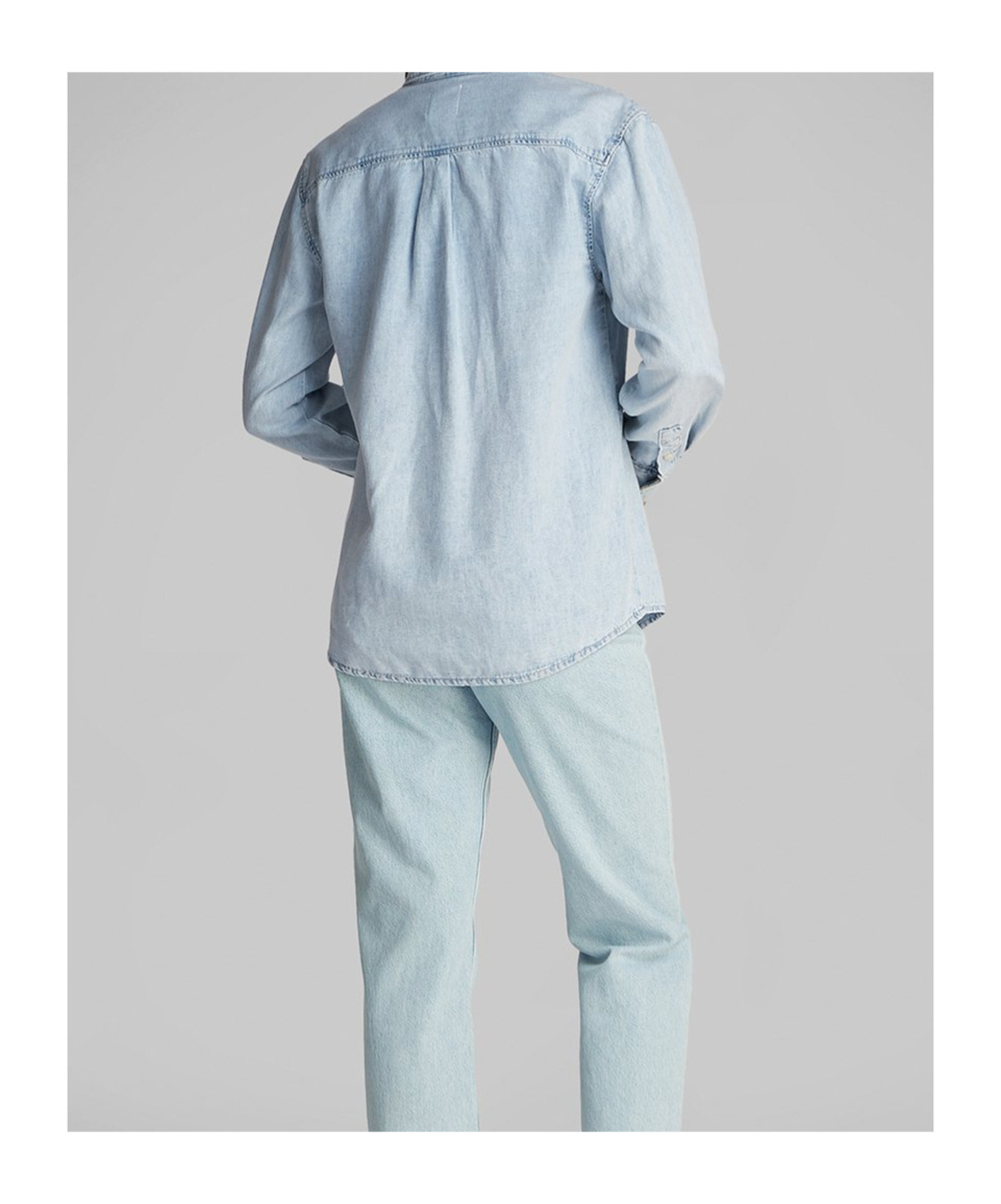 Calvin Klein Ls Lw Denim Shirt In Blue
