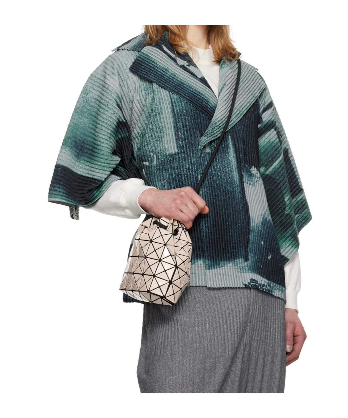 Bao Bao Issey Miyake Mesh Messenger Bag In Nude
