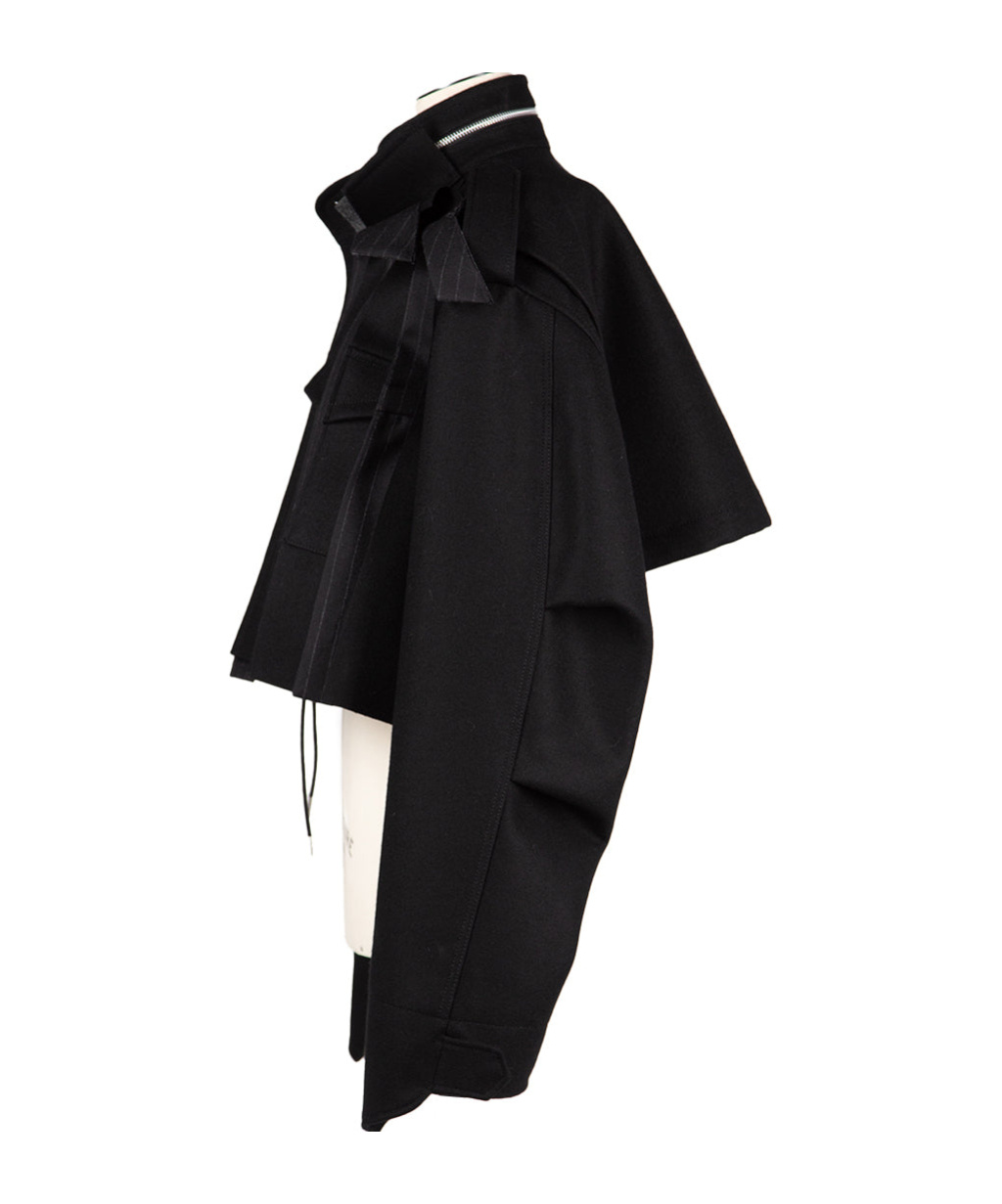 Sacai Long-sleeved Casual Jacket In Black
