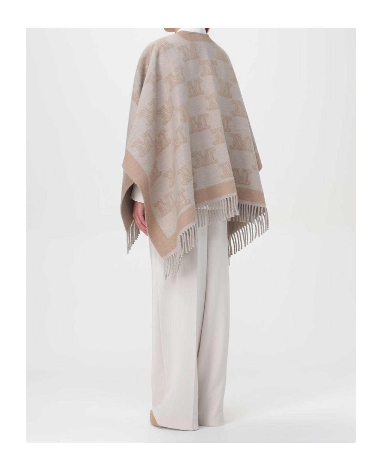 Max Mara Cape Woman Sand In Nude
