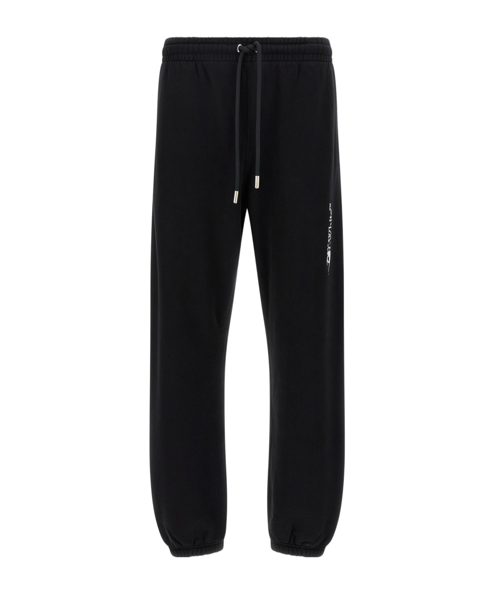 Off-white Cuffed Joggers Elastic Waistband And Pockets In Black
