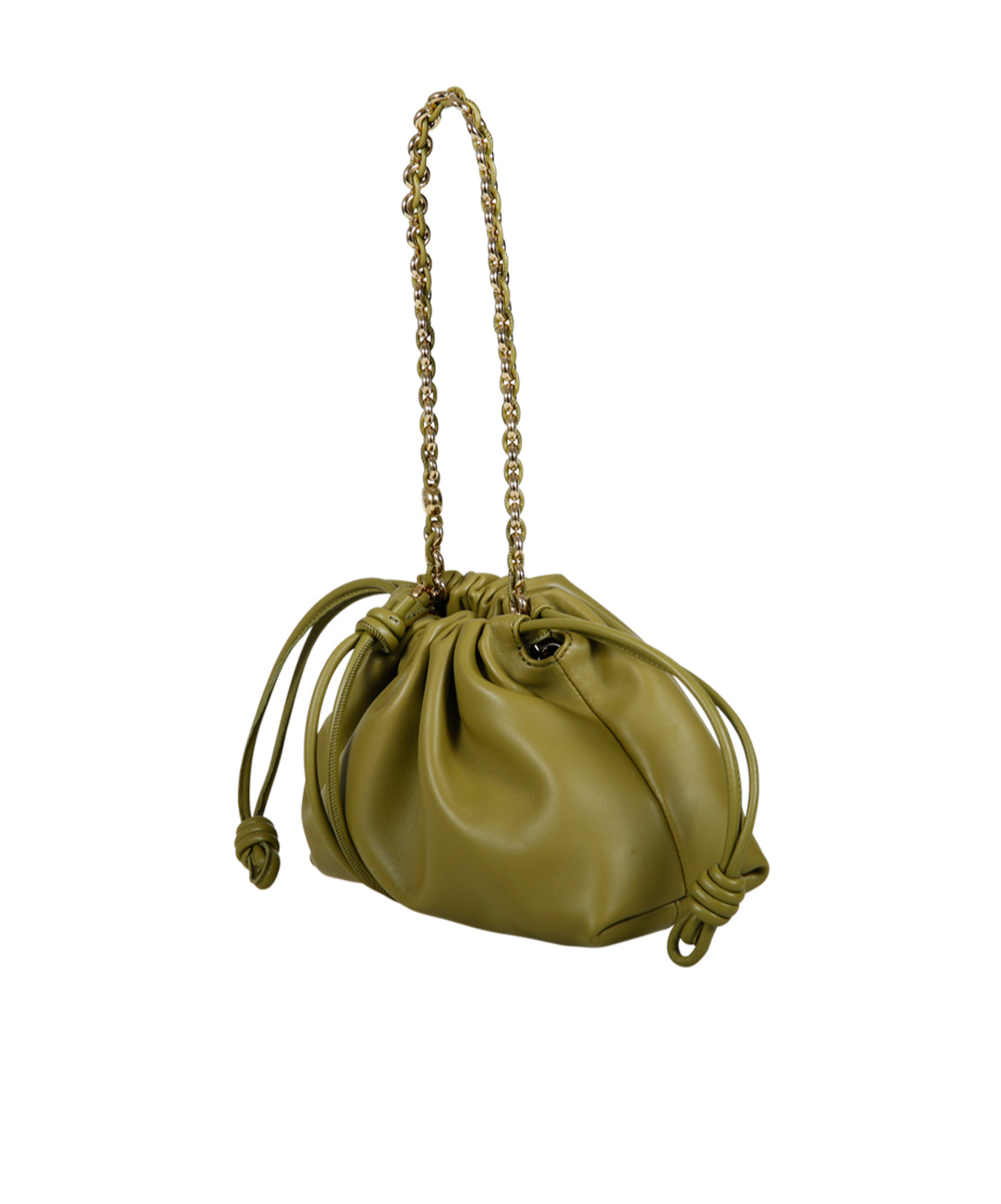 Loewe Medium Flamenco Shoulder Bag In Green