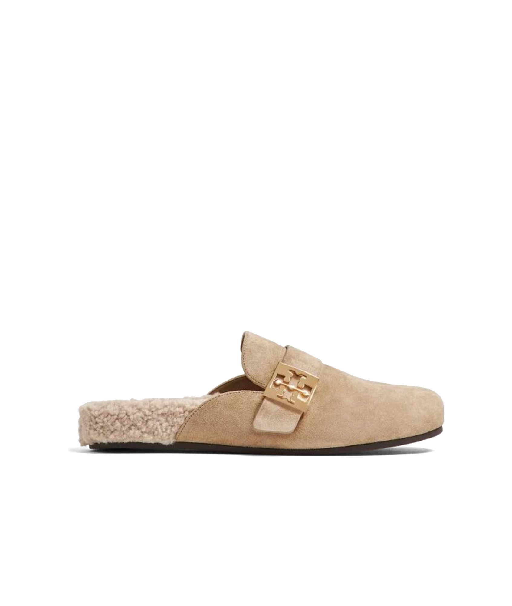 Tory Burch Mules Mellow In Shearling Color Taupe In Nude