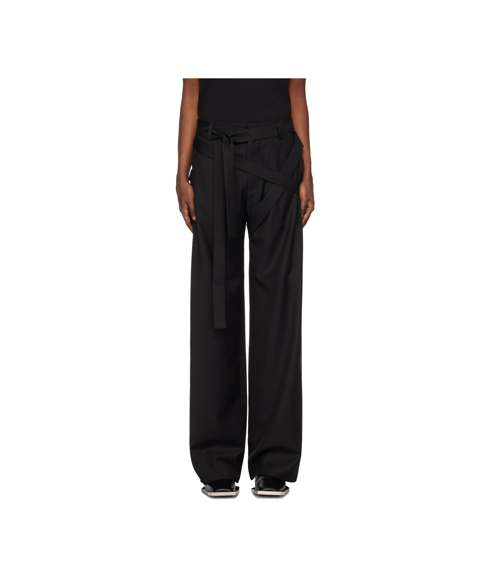 Heliot Emil Black Aegis Tailored Trousers In Black