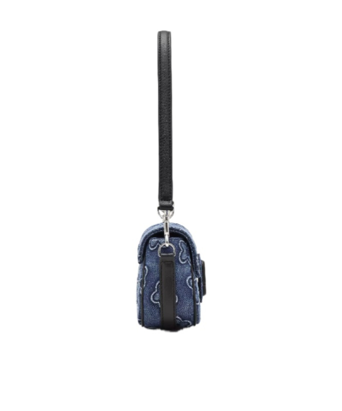 Marc Jacobs The Puffy Daisy Denim Clover Shoulder Bag In Blue