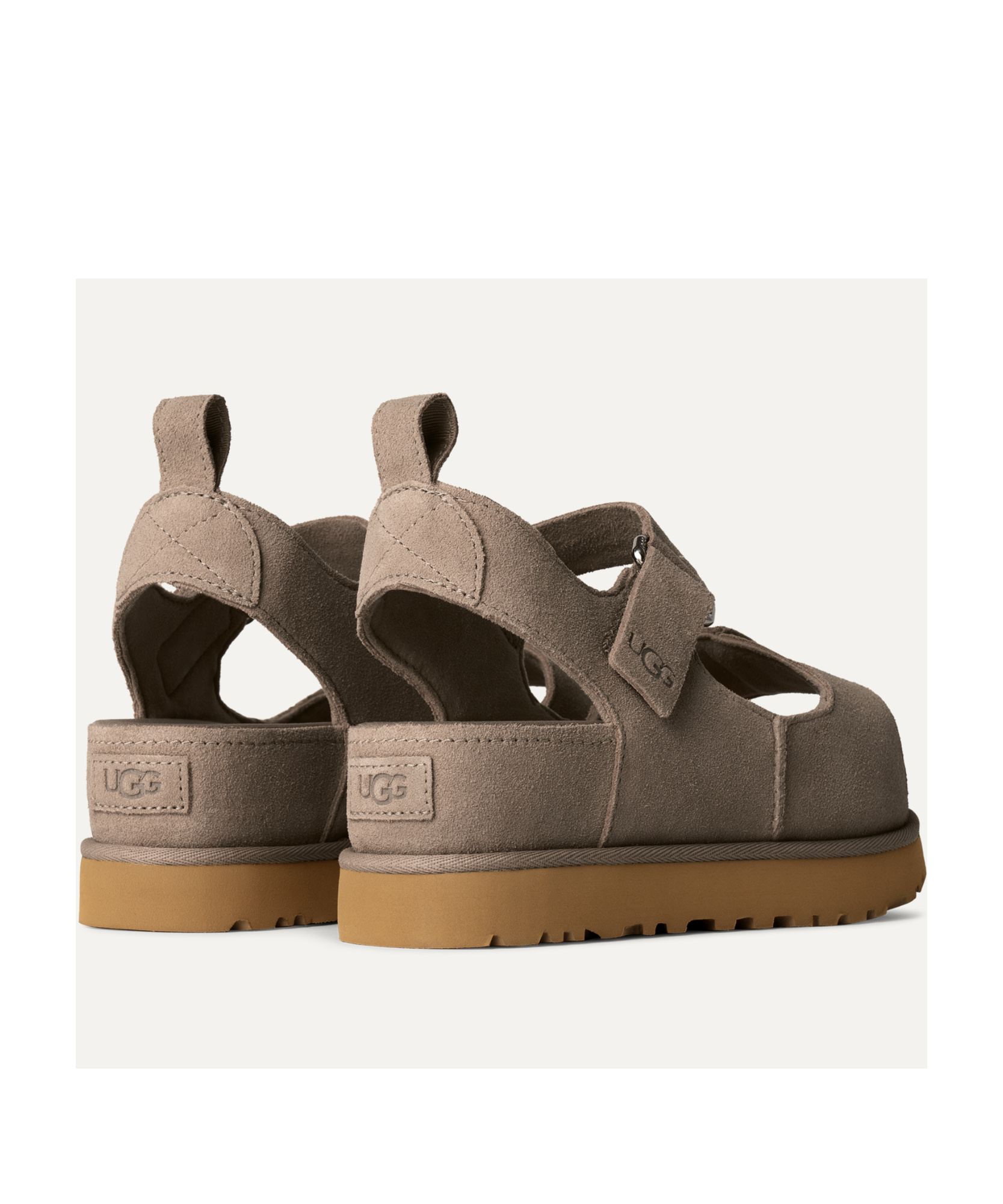 Ugg Suede Goldenstar Glide Sandals In Brown